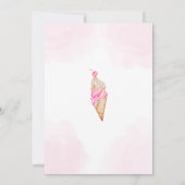 Invitation Crème Glace Budget Rangée Fête des mariées Rose (Dos)
