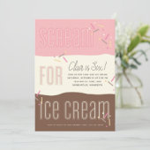 Invitation Crème glacée (Debout devant)
