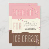 Invitation Crème glacée (Devant / Derrière)