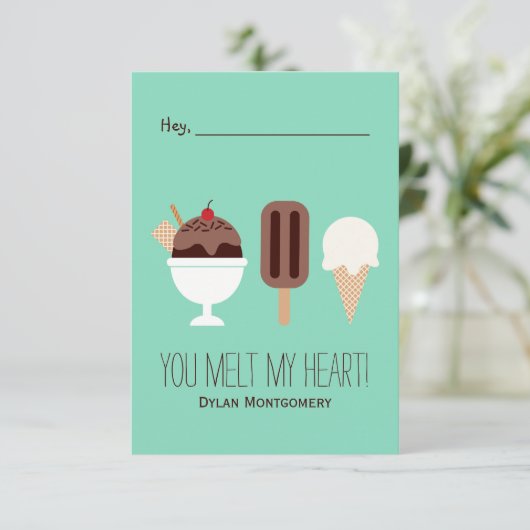 Invitation Crème glacée (Debout devant)