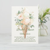 Invitation Crème glacée boho de la douche nuptiale verte (Debout devant)