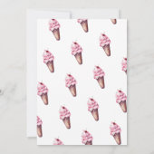 Invitation Crème glacée Cerise été Anniversaire (Dos)