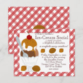 Invitation Crème glacée couverte de caramel (Devant / Derrière)
