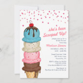 Invitation Crème glacée d'été Fête des mariées d'aquarelle mo (Devant)