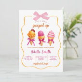 Invitation Crème glacée Elle a été récupérée Fête des mariées (Debout devant)