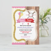 Invitation Crème glacée et baseball Joint Boy Girl Anniversai (Debout devant)