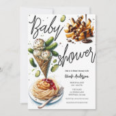 Invitation Crème glacée et chicules Baby shower de craquelure (Devant)