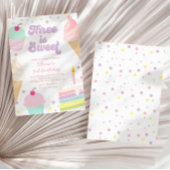 Invitation Crème glacée et gâteau 3ème anniversaire