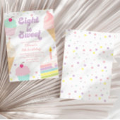 Invitation Crème glacée et gâteau 8e anniversaire