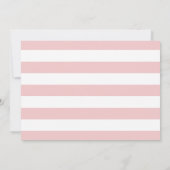 Invitation Crème glacée Fille à rayures roses 1er anniversair (Dos)