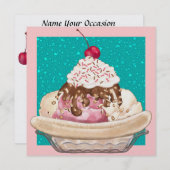 Invitation Crème glacée irrésistible - SRF (Devant / Derrière)