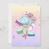 Invitation Crème glacée Macarons Oh Baby Baby shower d'été (Dos)
