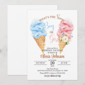 Invitation Crème glacée Qu'est-ce que la Scoop Genre Reveal (Devant / Derrière)