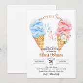 Invitation Crème glacée Qu'est-ce que la Scoop Genre Révéler (Devant / Derrière)