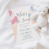 Invitation Crème glacée Qu'est-ce que le Scoop Pastel Révélat