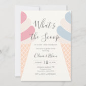 Invitation Crème glacée Qu'est-ce que le Scoop Pastel Révélat (Devant)