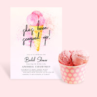 Crème glacée rose Elle a été prise nuptiale douche