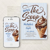 Invitation Crème glacée Scoop Boys Anniversaire