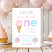 Invitation Crème glacée sucré un premier anniversaire