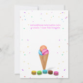 Invitation Crème glacée sucrée photo N'IMPORTE QUELLE fête d' (Dos)