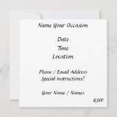 Invitation Crème glacée Sundae (Dos)