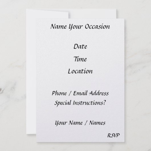 Invitation Crème glacée Sundae (Dos)