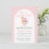 Invitation Crème glacée Sundae Swedae Un premier anniversaire (Debout devant)