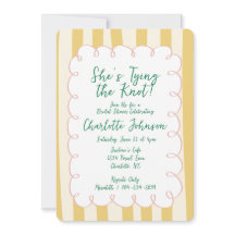 Crème Jaune Rayée Elle Noue le Nœud Nuptial