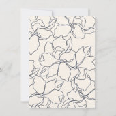 Invitation Crème & Marine Bleu Brunch & Fête des mariées Bubb (Dos)