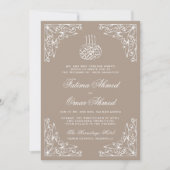 Invitation Crème moderne Beige Islam Mariage musulman (Devant)