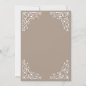 Invitation Crème moderne Beige Islam Mariage musulman (Dos)