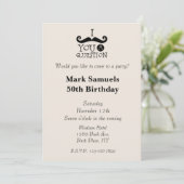 Invitation Crème Mustaches 50e anniversaire (Debout devant)