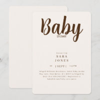 Crème neutre et Baby shower Brown