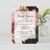 Invitation Crème Or Rose Noir Cowgirl Cuir De Vache (Debout devant)