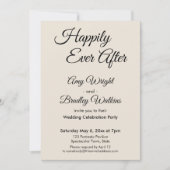 Invitation Crème pour une réception simple et élégante de con (Devant)