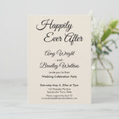 Invitation Crème pour une réception simple et élégante de con (Debout devant)