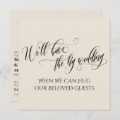 Invitation Crème quand on peut vous serrer la main Mariage re (Devant / Derrière)