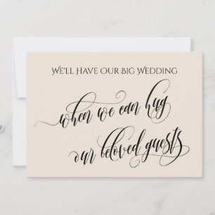 Invitation Crème quand on peut vous serrer la main Mariage re