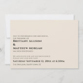 Invitation Crème quand on peut vous serrer la main Mariage re (Dos)