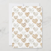 Invitation Crème romantique Baby shower Coeurs blancs (Dos)