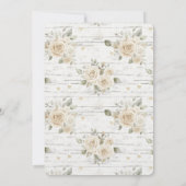 Invitation Crème romantique Blanc Floral Fête des mariées Boh (Dos)