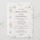 Invitation Crème romantique Blanc Floral Fête des mariées Boh (Devant)