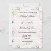Invitation Crème romantique Blanc Floral Mariage (Devant)