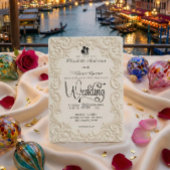 Invitation Crème Romantique Et Calligraphie Formel Charbon