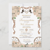 Invitation Crème Rose Occidentale Charro Quince (Devant)