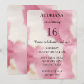 Invitation Crème rose Vachette de la vachette du sud-ouest 16 (Devant / Derrière)