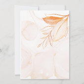 Invitation Crème Rustique Botanique Fleur Mariage initial (Dos)