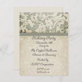 Invitation Crème Sage Holly (Devant / Derrière)
