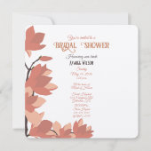 Invitation Crème Saumon foncé et douche d'art folklorique Bro (Devant)