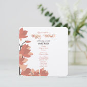 Invitation Crème Saumon foncé et douche d'art folklorique Bro (Debout devant)